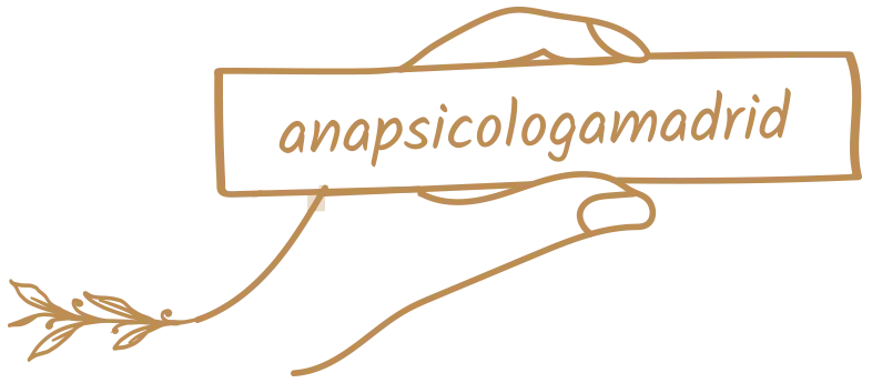 logo anapiscologa madrid dorado